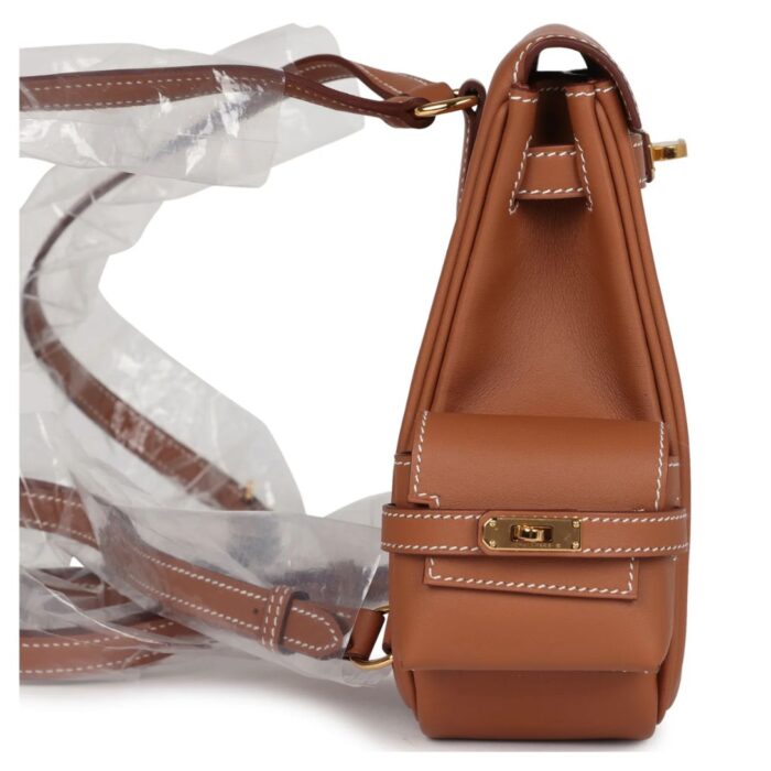 HERMÈS MINI KELLY JUMP BACKPACK GOLD SWIFT GOLD HARDWARE