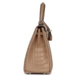 HERMÈS KELLY RETOURNE 25 CHAI MATTE ALLIGATOR PALLADIUM HARDWARE