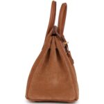 HERMÈS BIRKIN 25 CHAMOIS GRIZZLY AND GOLD SWIFT GOLD HARDWARE