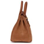 HERMÈS BIRKIN 25 CHAMOIS GRIZZLY AND GOLD SWIFT GOLD HARDWARE