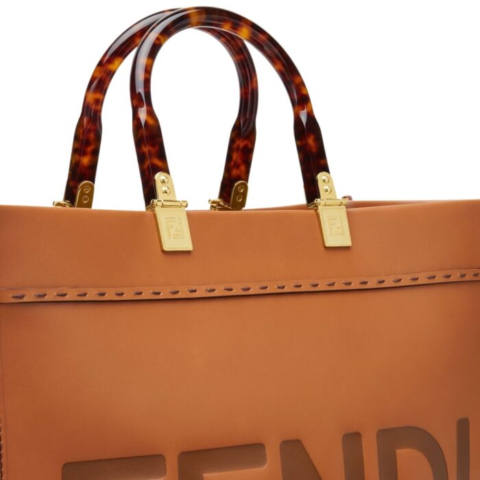 FENDI SUNSHINE MEDIUM BROWN CALFSKIN BAG