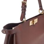 FENDI PEEKABOO SOFT LARGE LEATHER BAG