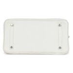 PRE-OWNED HERMÈS BIRKIN 30 WHITE CLEMENCE PALLADIUM HARDWARE