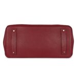 PRE-OWNED HERMÈS SHOULDER BIRKIN 42 JPG ROUGE H CLEMENCE GOLD HARDWARE