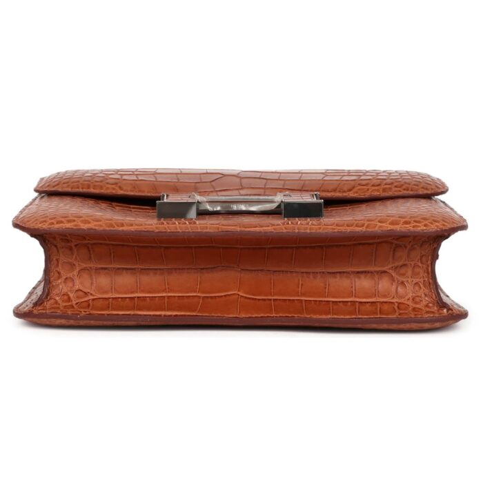 HERMÈS CONSTANCE 1-24 GOLD MATTE ALLIGATOR MARQUETTE PALLADIUM HARDWARE