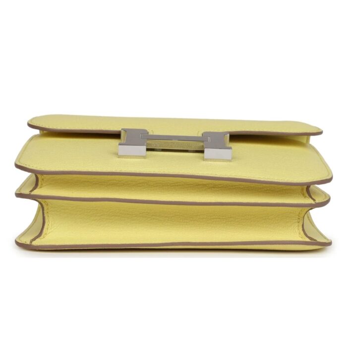 HERMÈS CONSTANCE 18 LIMONCELLO CHEVRE MYSORE PALLADIUM HARDWARE