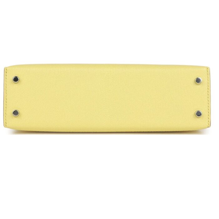 HERMÈS KELLY SELLIER 20 LIMONCELLO CHEVRE PALLADIUM HARDWARE