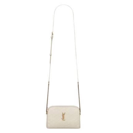 SAINT LAURENT GABY ZIPPED POUCH IN QUILTED LAMBSKIN