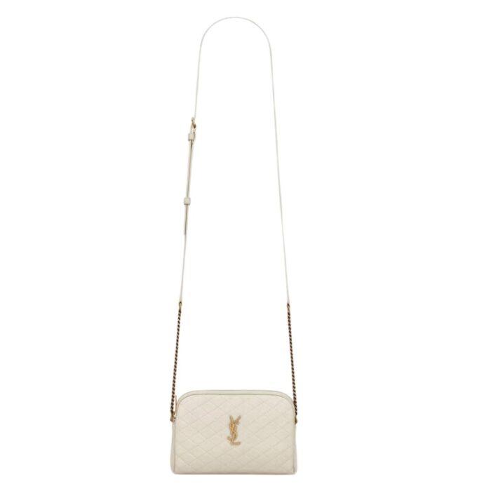 SAINT LAURENT GABY ZIPPED POUCH IN QUILTED LAMBSKIN