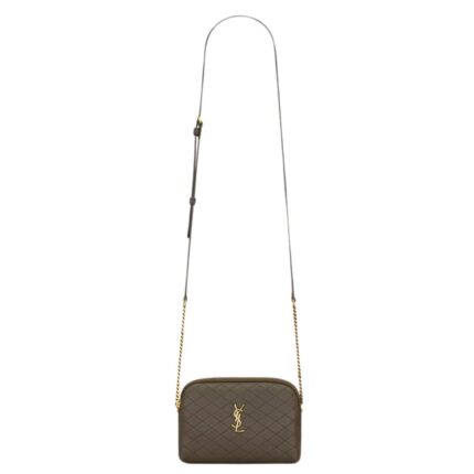 SAINT LAURENT GABY ZIPPED POUCH IN QUILTED LAMBSKIN