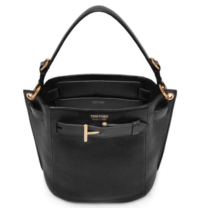TOM FORD GRAIN LEATHER AUDREY MINI BUCKET BAG