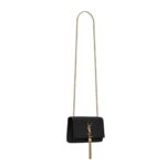 SAINT LAURENT KATE SMALL TASSEL IN CROCODILE-EMBOSSED LEATHER