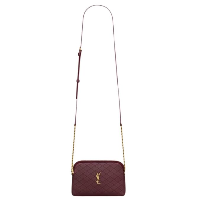 SAINT LAURENT GABY ZIPPED POUCH IN QUILTED LAMBSKIN