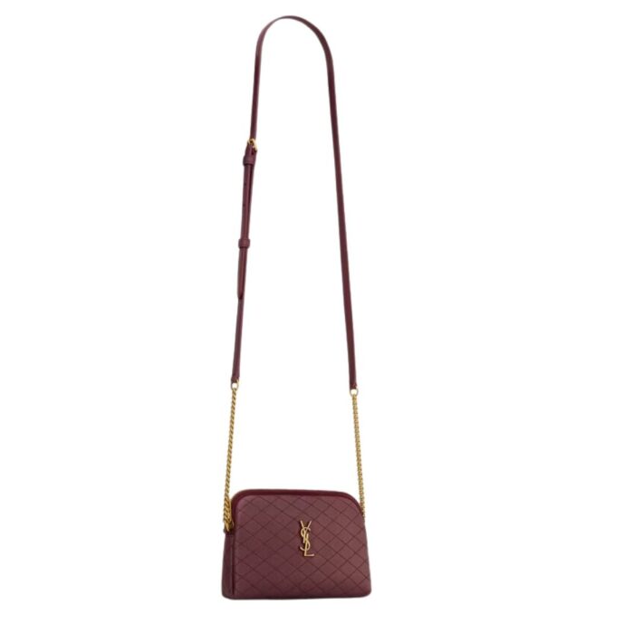 SAINT LAURENT GABY ZIPPED POUCH IN QUILTED LAMBSKIN