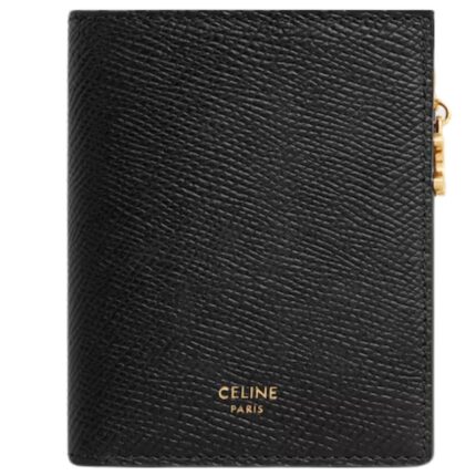 CELINE COMPACT WALLET TRIOMPHE CHARMS IN GRAINED CALFSKIN RICE