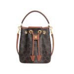 CELINE TEEN CLARA BAG IN TRIOMPHE CANVAS AND CALFSKIN