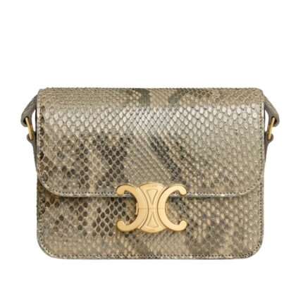 CELINE TEEN TRIOMPHE BAG IN PEARLY PYTHON