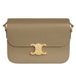 CELINE CLASSIQUE TRIOMPHE BAG IN SHINY CALFSKIN BLACK