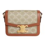 CELINE TEEN TRIOMPHE BAG IN TRIOMPHE CANVAS AND CALFSKIN