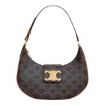 CELINE MEDIUM AVA TRIOMPHE BAG IN TRIOMPHE CANVAS AND CALFSKIN