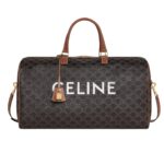 CELINE LARGE TRAVEL BAG IN TRIOMPHE CANVAS WITH CELINE PRINT