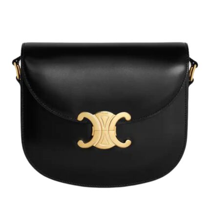 CELINE BESACE CLEA IN SHINY CALFSKIN BLACK