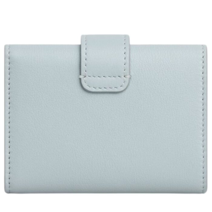 CELINE FINE WALLET VICTOIRE IN SUPPLE GRAINED CALFSKIN ICE BLUE