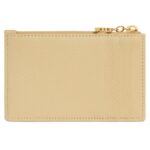 CELINE ZIPPED CARD HOLDER TRIOMPHE CHARMS IN GRAINED CALFSKIN SPRING YELLOW