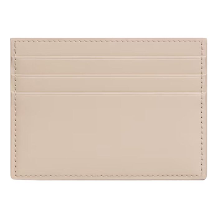 CELINE CARD HOLDER TRIOMPHE IN SHINY CALFSKIN CAPPUCCINO