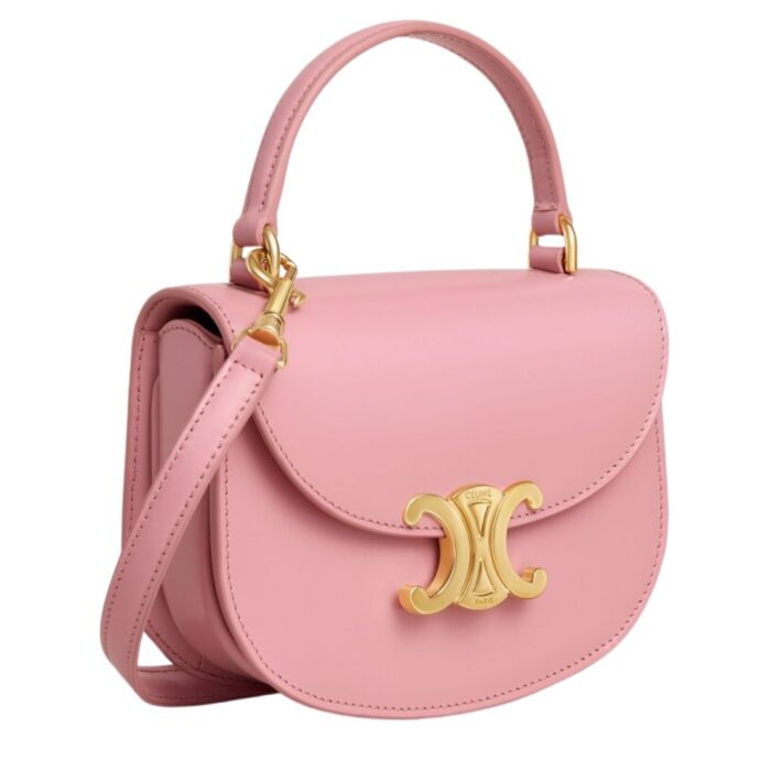 CELINE MINI BESACE CLEA IN SHINY CALFSKIN ROSE