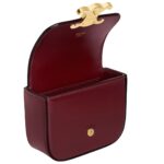 CELINE MINI CHAIN CLAUDE IN SHINY CALFSKIN LIGHT BURGUNDY