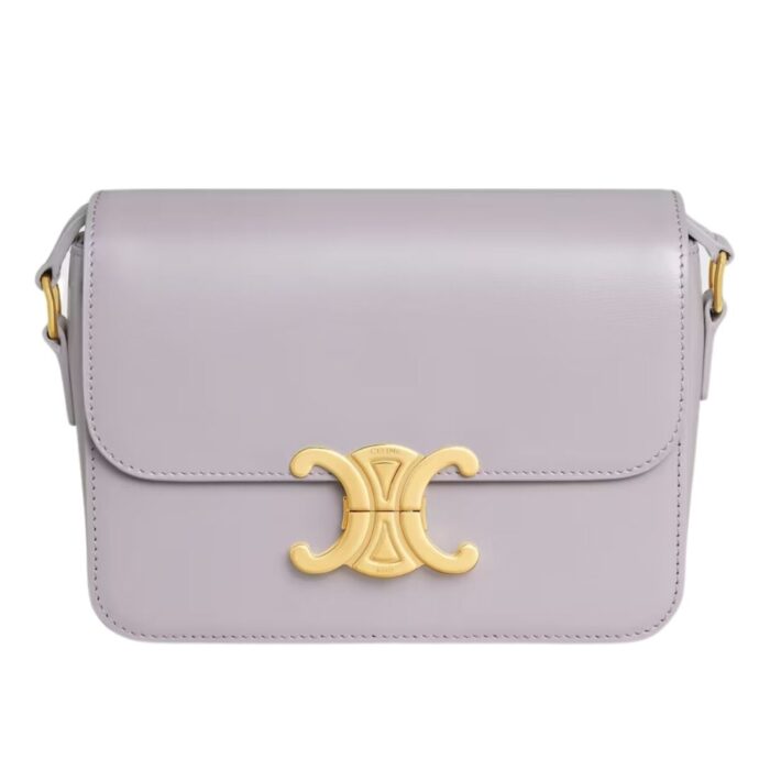 CELINE TEEN TRIOMPHE BAG IN SHINY CALFSKIN RED CANYON