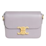 CELINE TEEN TRIOMPHE BAG IN SHINY CALFSKIN PASTEL PINK