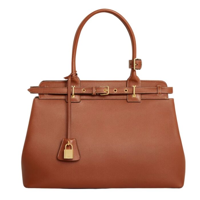 CELINE CONTI BAG IN SUPPLE GRAINED CALFSKIN BRONZE