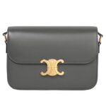 CELINE CLASSIQUE TRIOMPHE BAG IN SHINY CALFSKIN BLACK
