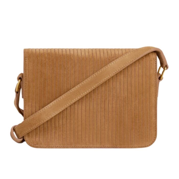 CELINE TEEN TRIOMPHE BAG IN STRIPED SUEDE CALFSKIN
