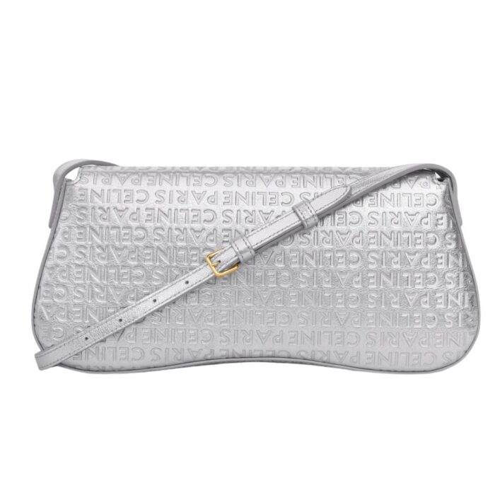 CELINE MEDIUM LOLA BAG IN LAMINATED CALFSKIN WITH CELINE ALL OVER