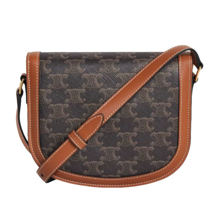 CELINE BESACE CLEA IN TRIOMPHE CANVAS AND CALFSKIN