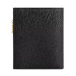 CELINE COMPACT WALLET TRIOMPHE CHARMS IN GRAINED CALFSKIN BLACK