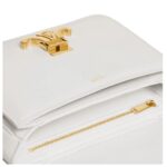 CELINE TEEN TRIOMPHE BAG IN SHINY CALFSKIN WHITE