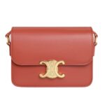 CELINE TEEN TRIOMPHE BAG IN SHINY CALFSKIN PASTEL PINK