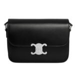 CELINE CLASSIQUE TRIOMPHE BAG IN SHINY CALFSKIN BLACK
