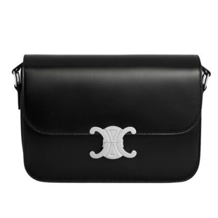 CELINE CLASSIQUE TRIOMPHE BAG IN SHINY CALFSKIN BLACK
