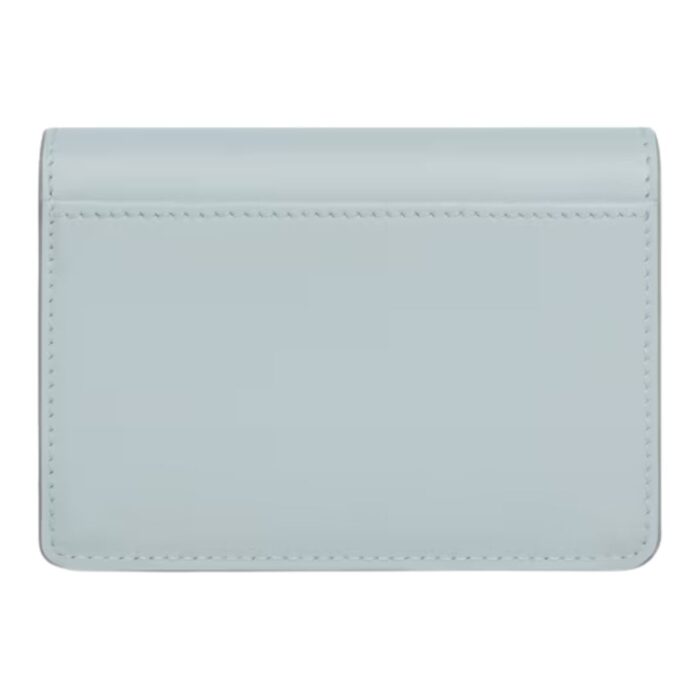 CELINE CARD HOLDER WITH FLAP TRIOMPHE IN SHINY CALFSKIN ICE BLUE