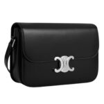 CELINE CLASSIQUE TRIOMPHE BAG IN SHINY CALFSKIN BLACK