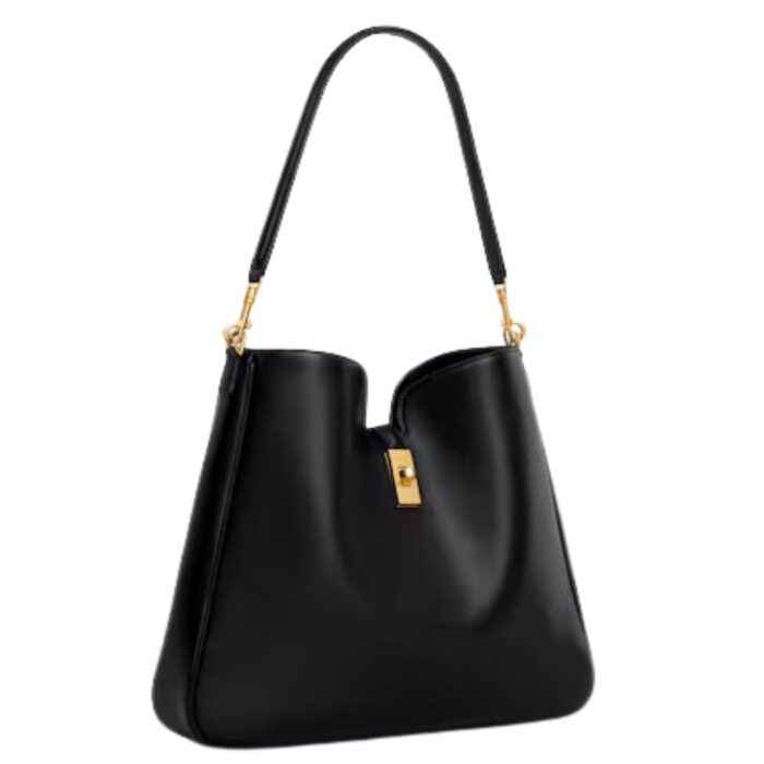 CELINE MEDIUM CAMILLE 16 SOFT BAG IN SMOOTH CALFSKIN BLACK