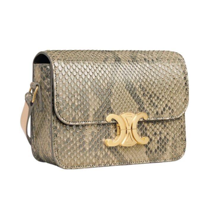 CELINE TEEN TRIOMPHE BAG IN PEARLY PYTHON