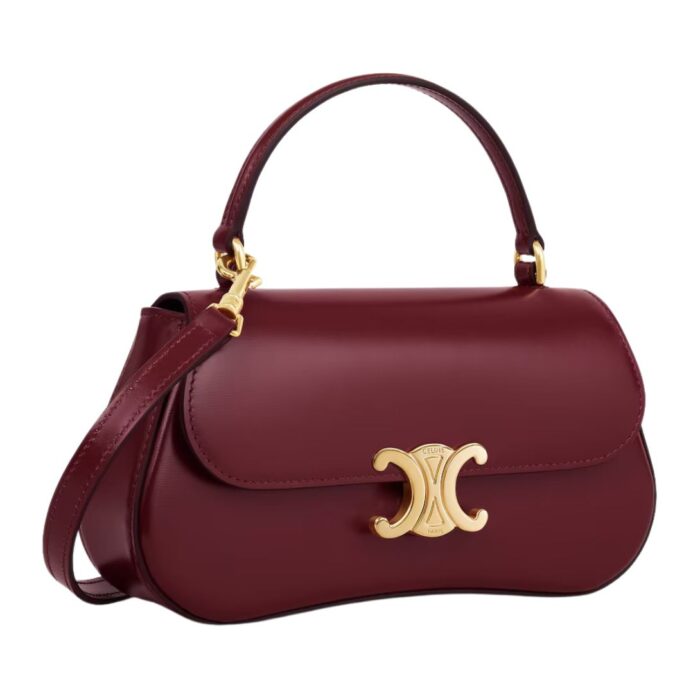 CELINE TEEN LOLA IN SHINY CALFSKIN LIGHT BURGUNDY