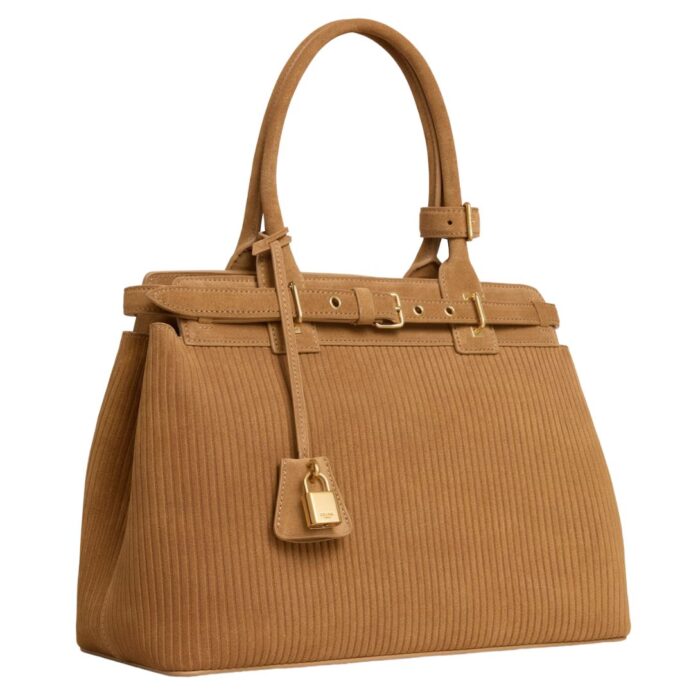 CELINE CONTI BAG IN STRIPED SUEDE CALFSKIN