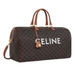 CELINE LARGE TRAVEL BAG IN TRIOMPHE CANVAS WITH CELINE PRINT